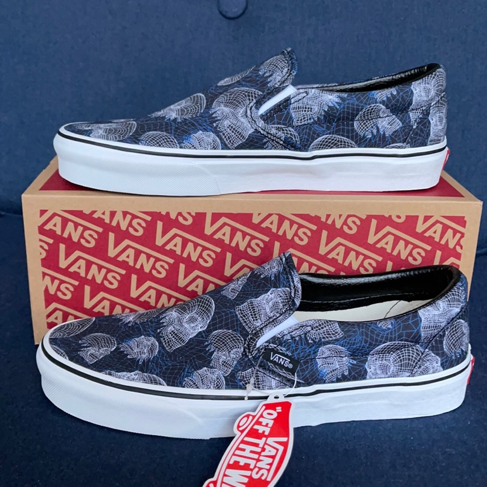 Vans Classic Slip-On Wireframe Skulls WMNS